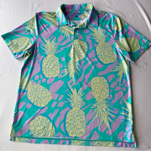 chubbies Other - Chubbies Pineapple Performance Polo Men’s L Tropical Stretch Golf Summer